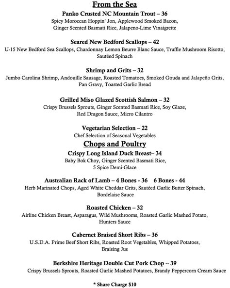 Aspen Grille Myrtle Beach Sc Menu Updated October 2023