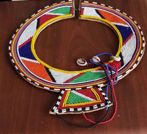 Maasai Collar Necklace Masai Tribe Necklace Kenyan Beaded Etsy