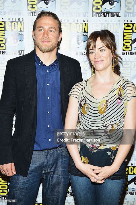 Actors Charlie Hunnam And Maggie Siff Attend Sons Of Anarchy Press