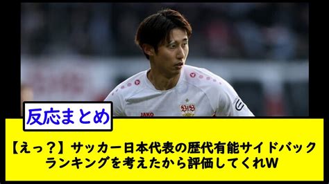 【えっ？】サッカー日本代表の歴代有能サイドバックランキングを考えたから評価してくれw【2chサッカースレ】 Youtube