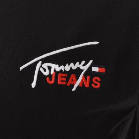 Tommy Jeans Logo T Shirt Black | Mainline Menswear United States