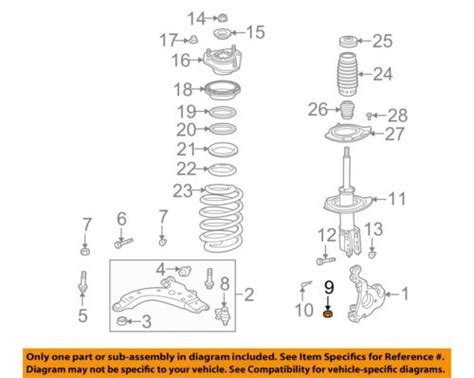 Gm Oem Front Suspension Lower Ball Joint Castle Nut Ebay