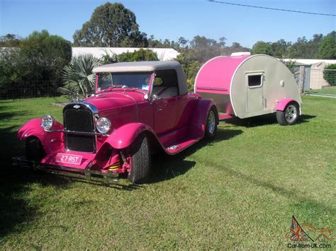 Chevrolet Sports Roadster Hot Rod And Matching Teardrop Camper