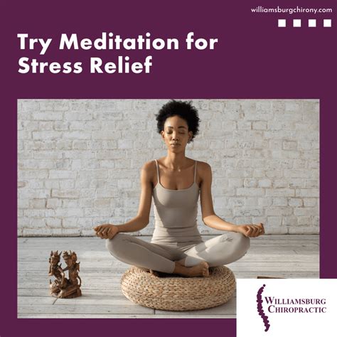 meditation  stress relief williamsburg chiropractic