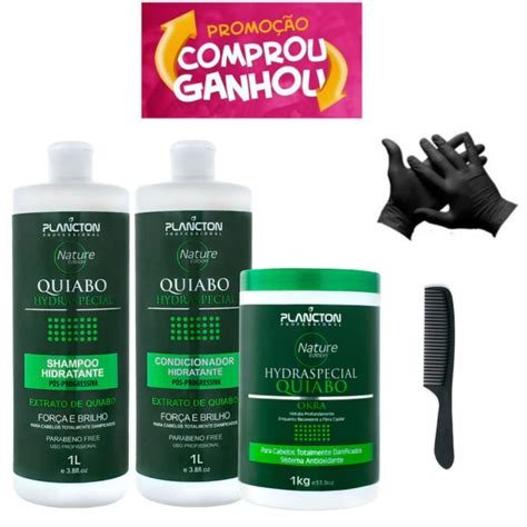 Plancton M Scara De Tratamento Quiabo Kg Shampoo E Condicionador