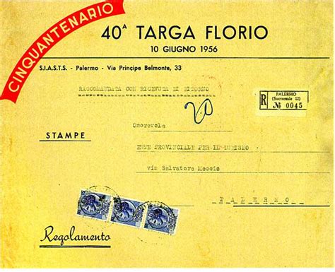 PHOTOGALLERY TARGA FLORIO 1956 TARGA FLORIO 1956 VARIE Lettera