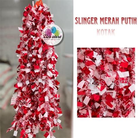 Jual RT 06 Slinger Merah Putih Kotak Hiasan HUT RI 17 Agustus