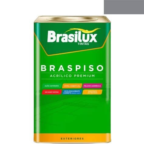 Tinta Para Piso Cinza Acetinado L Brasilux Bond Tintas