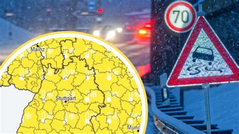 Wetterdienst warnt Glätte Schnee und Sturmgefahr in Baden Württemberg