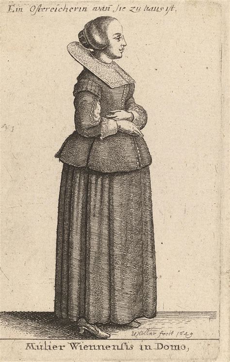 Mulier Wiennensis In Domo Drawing By Wenceslaus Hollar Fine Art America