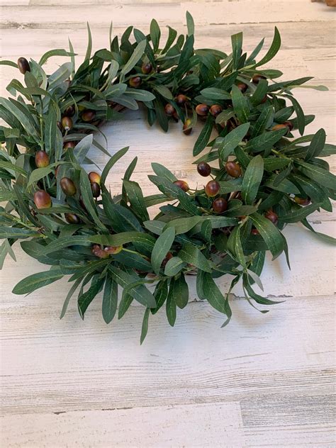 Olive Branch Wreath Greenery Wreath Farm House Wreath Year - Etsy