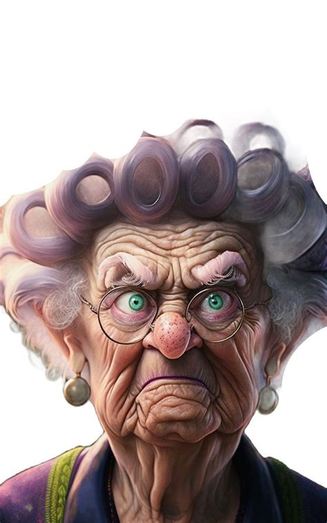 Pin By Marilyn Morrison On Sculpting Old Lady Cartoon Portrait