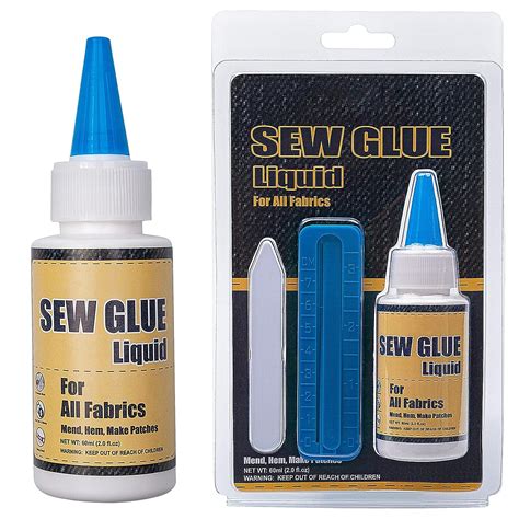 Fast Dry Sew Fabric Glue Liquid 1 Min Quick Bonding Stitch Liquid Sewing Solution