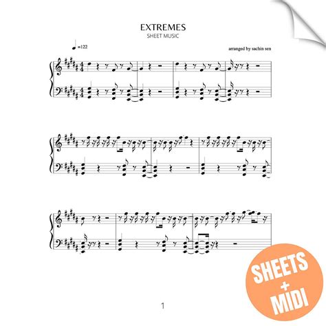 Extremes Sheet Music Midi Sachin Sen