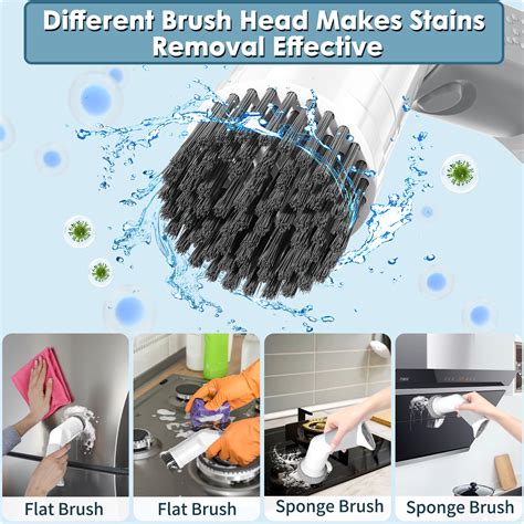 Cordless Electric Spin Scrubber With 3 Brush Heads For Bathroom