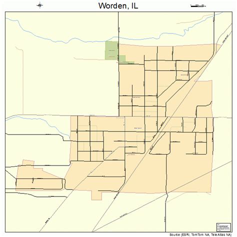 Worden Illinois Street Map 1783505