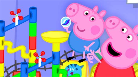 Peppa Pig Makes The Worlds Largest Marble Run Ever Youtube