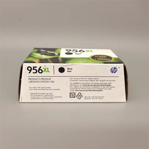 Genuine OEM HP 956XL Black Ink Cartridge L0R39AN Expired 07 21 Sealed