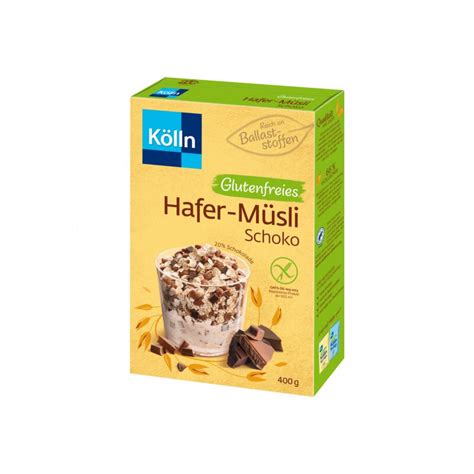 Kölln zartes Hafer Müsli Schoko glutenfrei 400g Lebensmittel Versan