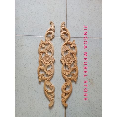 Jual Ukiran Kayu Ornamen Ukir Tempel Ornamen Pintu Kusen Bofen Lisplang