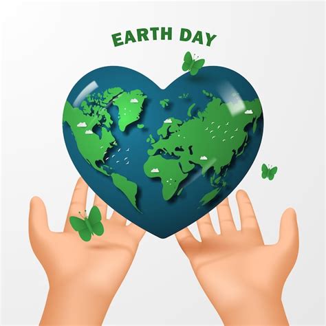 Premium Vector Happy Earth Day Hands Hold The Earth Globe In The Form