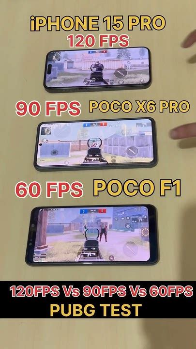 120 Fps🔥vs 90 Fps😈vs 60 Fps💀iphone 15 Pro Vspoco X6 Pro😈pocox6pro