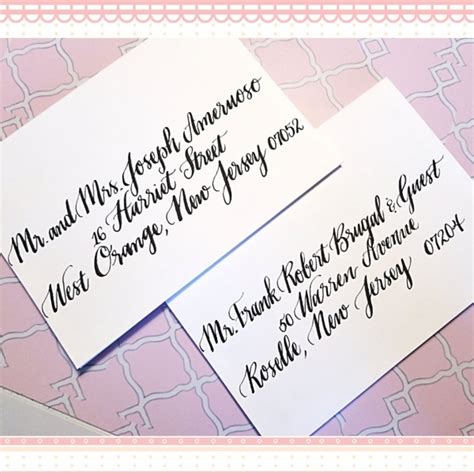 Modern Wedding Envelope Calligraphy - Calligraphy by Jennifer