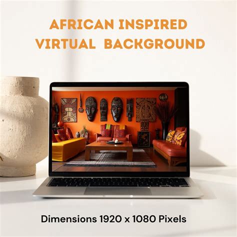 African Decore Inspired Zoom Background Contemporary African Etsy