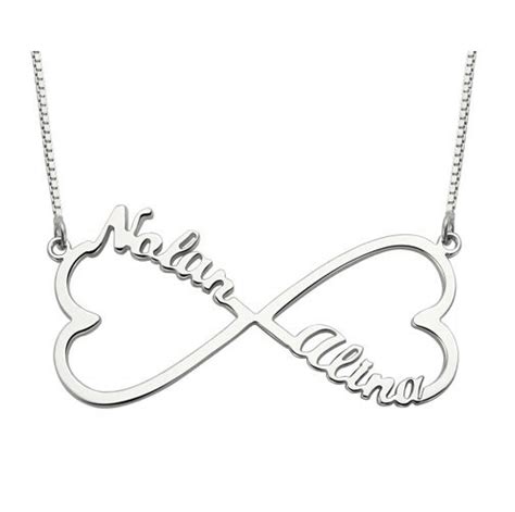 Leo Mila - Personalized Heart Infinity Name Necklace