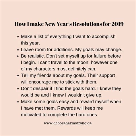 Making New Year's Resolutions for 2019 - Deborah Armstrong