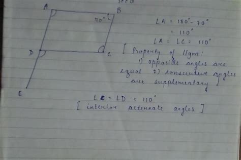 Q Abcd Is A Parallelogram Side Ad Is Extended To E If Angle B