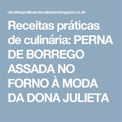 Receitas Pr Ticas De Culin Ria Perna De Borrego Assada No Forno Moda