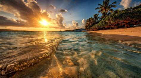 Fondo Playa Con Vista Al Atardecer Tropical Fondo Caribe Fotos Caribe