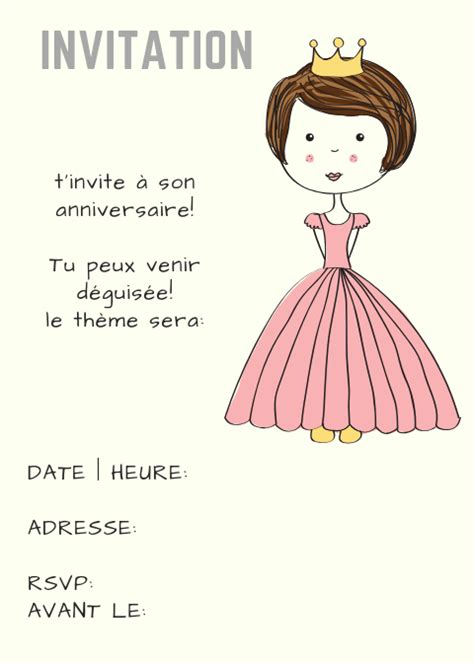 Invitations Anniversaire Petite Fille