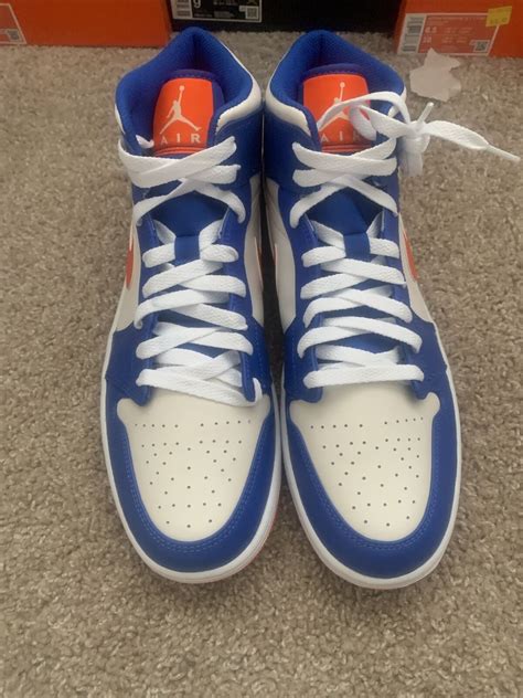 New Nike Air Jordan 1 Mid Ny Knicks Wheaties Blue Orange Fd1029 400 Men