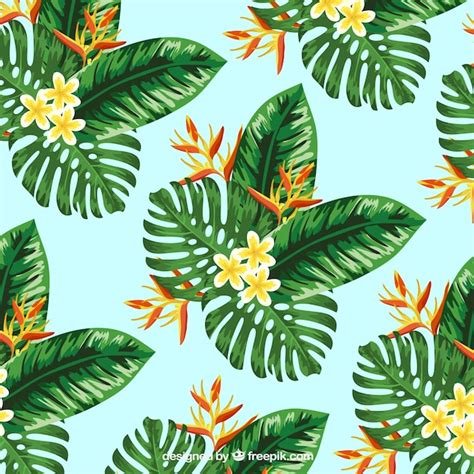 Free Vector Tropical Palm Leaves Background