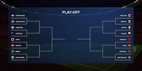 premium vector football playoff tournament bracket broadcast graphic