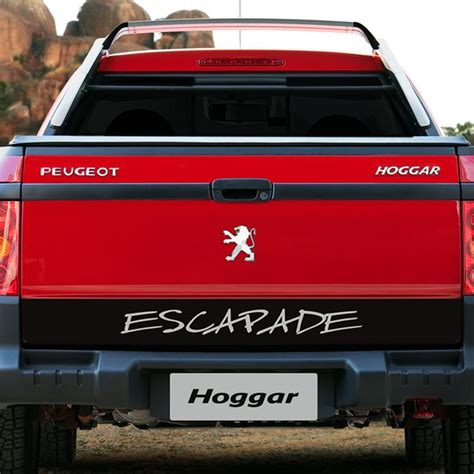 Faixa Tampa Traseira Peugeot Hoggar Escapade 2010 2013 Adesivo Modelo