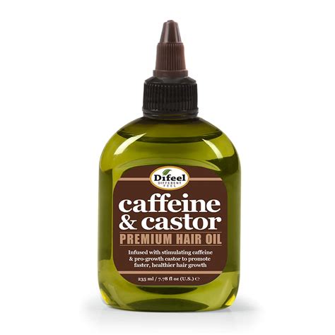 Difeel Cafeína Castor Premium Aceite para el cabello de 7 1 onzas