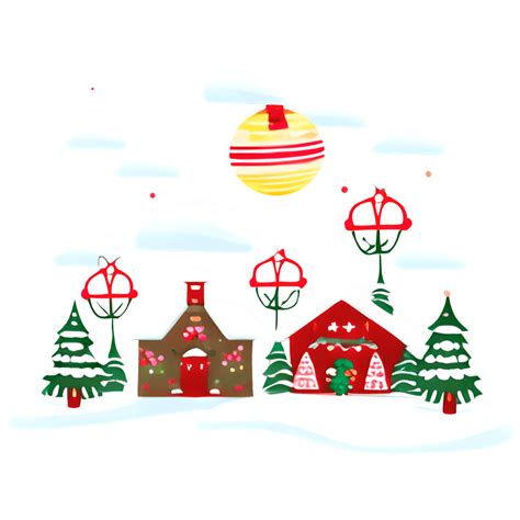 Santa's Village During Christmas · Creative Fabrica