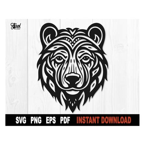 BEAR HEAD SVG, Bear Svg Cut File For Cricut, Silhouette, Bea - Inspire ...