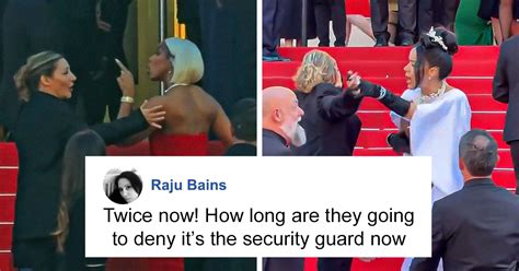 Another Spat On Cannes Red CarpetWith Same Security Guard That Scolded