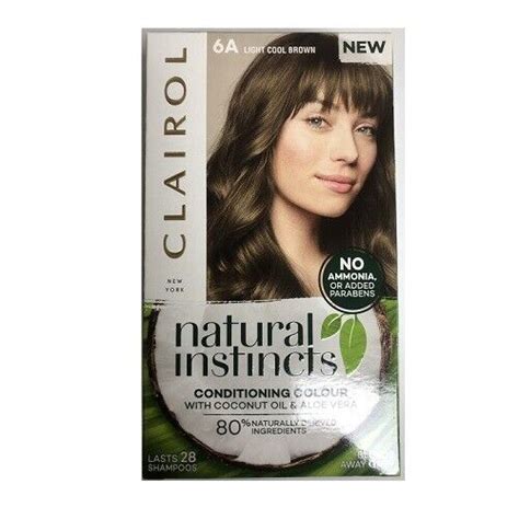 Clairol Natural Instincts Hair Dye 6a Light Cool Brown Ebay