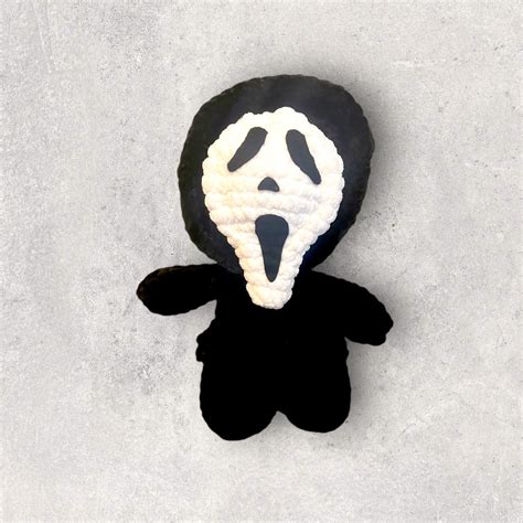 Scream Ghostface Crochet Plush Toy Handmade Horror Decor Etsy