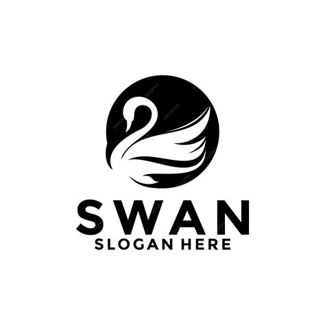 Premium Vector Swan Logo Vector Design Elegant Circle Swan Logo Template