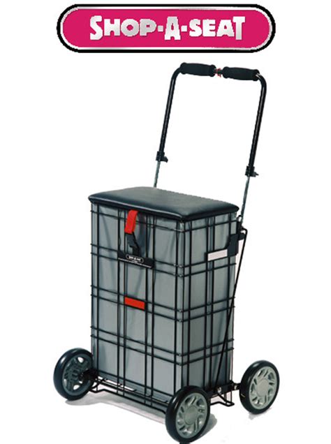 Shop-A-Seat Liberator 4 Wheel Shopping Trolley, with Seat