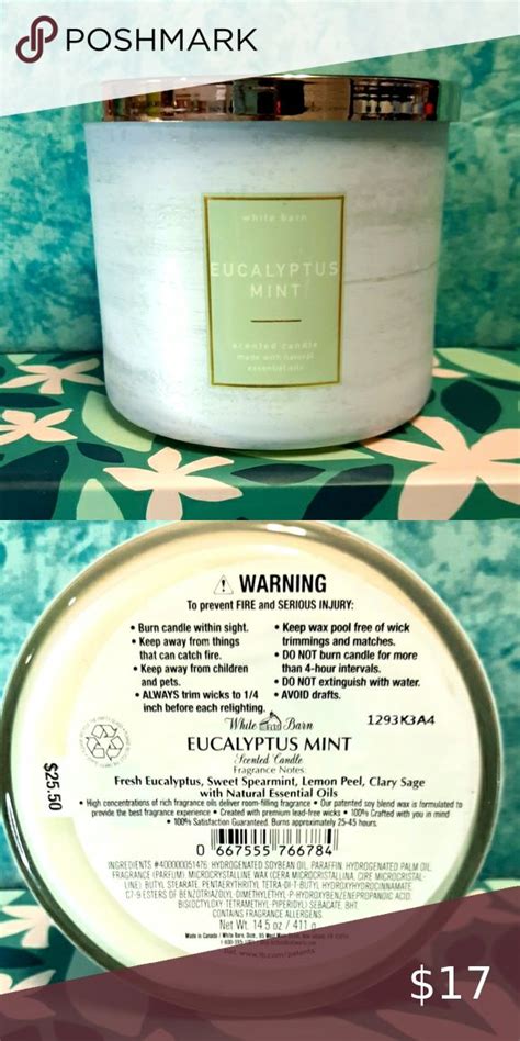 Bath And Body Works Eucalyptus Mint Wick Candle Wick Candles