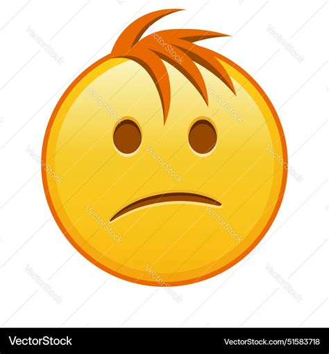 Embarrassed Face Large Size Of Yellow Emoji Smile Vector Image