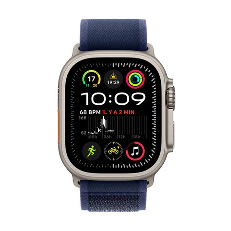 Apple Watch Ultra Gps Cellular Mm Titane Naturel Bracelet Trail