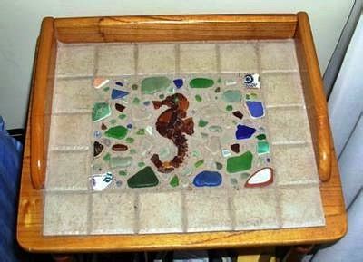 Sea Glass Mosaic Crafts, Sea Glass Tiles